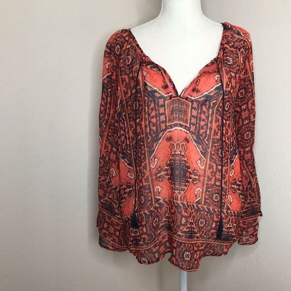 Miss me‎ boho flared sleeve sheer blouse - Picture 6 of 9